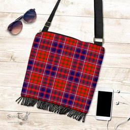 ScotsTee Shop Scottish Cameron of Lochiel Modern Clan Tartan Boho Bag, Tartan Crossbody Handbag