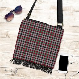 ScotsTee Shop Scottish Borthwick Ancient Clan Tartan Boho Bag, Tartan Crossbody Handbag