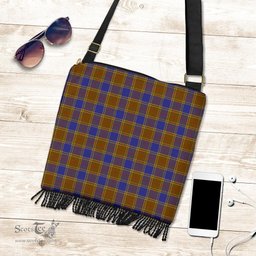 ScotsTee Shop Scottish Balfour Modern Clan Tartan Boho Bag, Tartan Crossbody Handbag