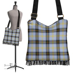 ScotsTee Shop Scottish Bell of the Borders Clan Tartan Boho Bag, Tartan Crossbody Handbag