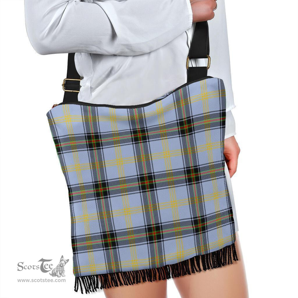 ScotsTee Shop Scottish Bell of the Borders Clan Tartan Boho Bag, Tartan Crossbody Handbag