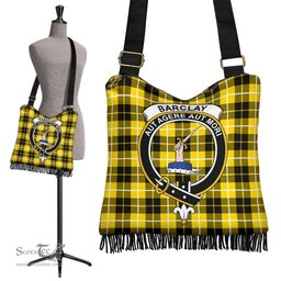 ScotsTee Shop Scottish Barclay Dress Modern Clan Crest Tartan Boho Bag, Tartan Crossbody Handbag