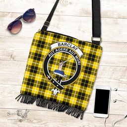 ScotsTee Shop Scottish Barclay Dress Modern Clan Crest Tartan Boho Bag, Tartan Crossbody Handbag