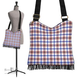 ScotsTee Shop Scottish Boswell Modern Clan Tartan Boho Bag, Tartan Crossbody Handbag