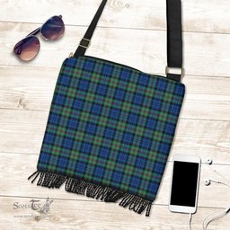 ScotsTee Shop Scottish Baird Ancient Clan Tartan Boho Bag, Tartan Crossbody Handbag