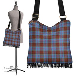 ScotsTee Shop Scottish Anderson Modern Clan Tartan Boho Bag, Tartan Crossbody Handbag