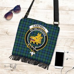 ScotsTee Shop Scottish Campbell Ancient 02 Clan Crest Tartan Boho Bag, Tartan Crossbody Handbag