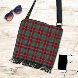 ScotsTee Shop Scottish Crawford Modern Clan Tartan Boho Bag, Tartan Crossbody Handbag