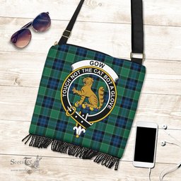 ScotsTee Shop Scottish Graham of Menteith Ancient Clan Crest Tartan Boho Bag, Tartan Crossbody Handbag