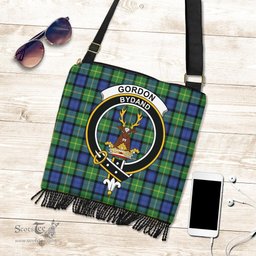 ScotsTee Shop Scottish Gordon Old Ancient Clan Crest Tartan Boho Bag, Tartan Crossbody Handbag