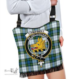 ScotsTee Shop Scottish Campbell Dress Clan Crest Tartan Boho Bag, Tartan Crossbody Handbag
