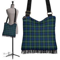 ScotsTee Shop Scottish Forbes Ancient Clan Tartan Boho Bag, Tartan Crossbody Handbag
