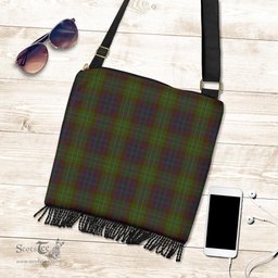 ScotsTee Shop Scottish Cunningham Hunting Modern Clan Tartan Boho Bag, Tartan Crossbody Handbag