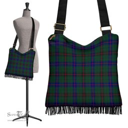 ScotsTee Shop Scottish Davidson Modern Clan Tartan Boho Bag, Tartan Crossbody Handbag