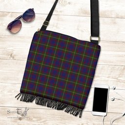 ScotsTee Shop Scottish Durie Clan Tartan Boho Bag, Tartan Crossbody Handbag