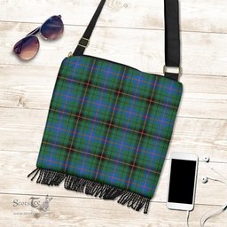 ScotsTee Shop Scottish Davidson Ancient Clan Tartan Boho Bag, Tartan Crossbody Handbag