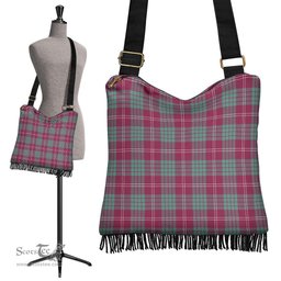 ScotsTee Shop Scottish Crawford Ancient Clan Tartan Boho Bag, Tartan Crossbody Handbag
