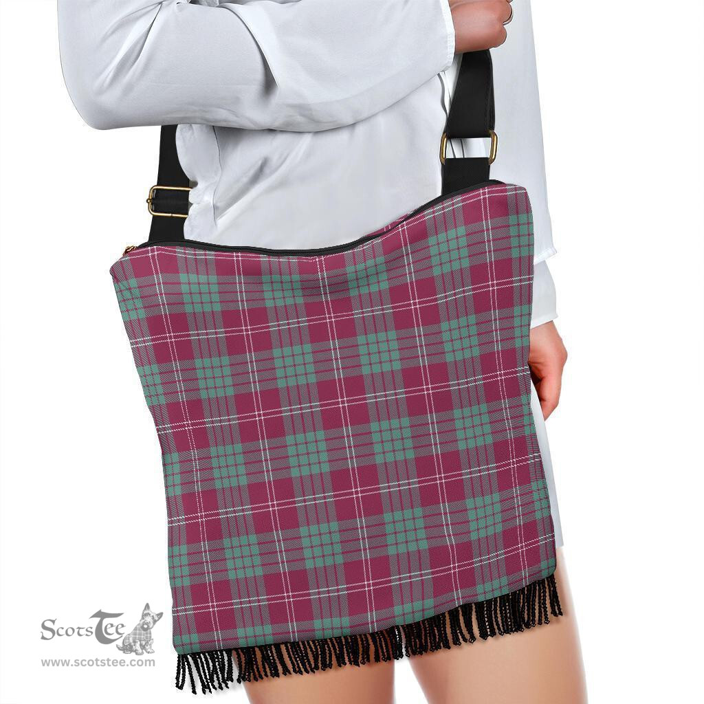 ScotsTee Shop Scottish Crawford Ancient Clan Tartan Boho Bag, Tartan Crossbody Handbag