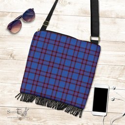 ScotsTee Shop Scottish Elliot Modern Clan Tartan Boho Bag, Tartan Crossbody Handbag