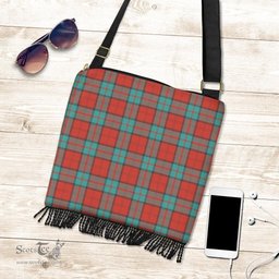ScotsTee Shop Scottish Dunbar Ancient Clan Tartan Boho Bag, Tartan Crossbody Handbag
