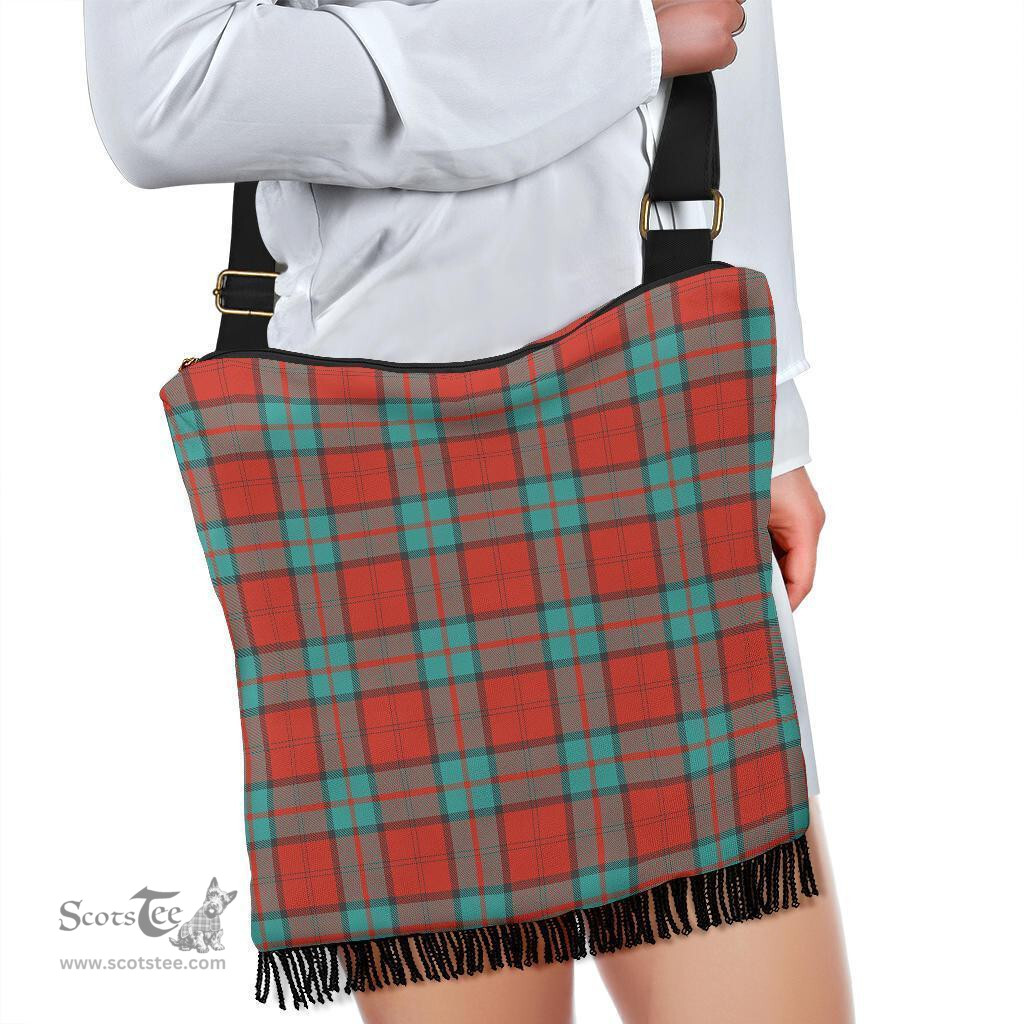 ScotsTee Shop Scottish Dunbar Ancient Clan Tartan Boho Bag, Tartan Crossbody Handbag