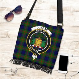 ScotsTee Shop Scottish Dundas Modern 02 Clan Crest Tartan Boho Bag, Tartan Crossbody Handbag