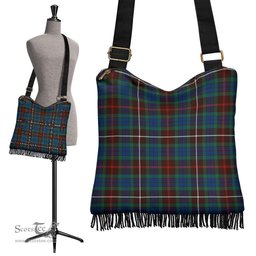 ScotsTee Shop Scottish Fraser Hunting Ancient Clan Tartan Boho Bag, Tartan Crossbody Handbag