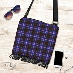 ScotsTee Shop Scottish Dunlop Modern Clan Tartan Boho Bag, Tartan Crossbody Handbag