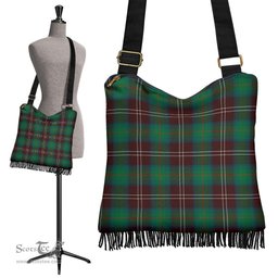 ScotsTee Shop Scottish Chisholm Hunting Ancient Clan Tartan Boho Bag, Tartan Crossbody Handbag