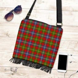 ScotsTee Shop Scottish Forrester Clan Tartan Boho Bag, Tartan Crossbody Handbag