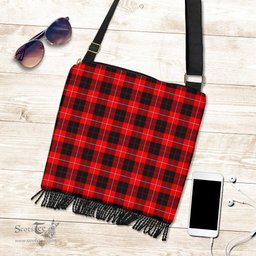 ScotsTee Shop Scottish Cunningham Modern Clan Tartan Boho Bag, Tartan Crossbody Handbag