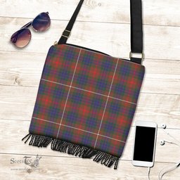 ScotsTee Shop Scottish Fraser Hunting Modern Clan Tartan Boho Bag, Tartan Crossbody Handbag