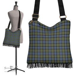 ScotsTee Shop Scottish Campbell Faded Clan Tartan Boho Bag, Tartan Crossbody Handbag