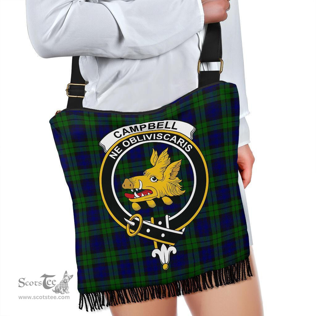 ScotsTee Shop Scottish Campbell Modern Clan Crest Tartan Boho Bag, Tartan Crossbody Handbag