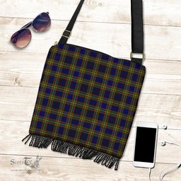 ScotsTee Shop Scottish Clelland Modern Clan Tartan Boho Bag, Tartan Crossbody Handbag