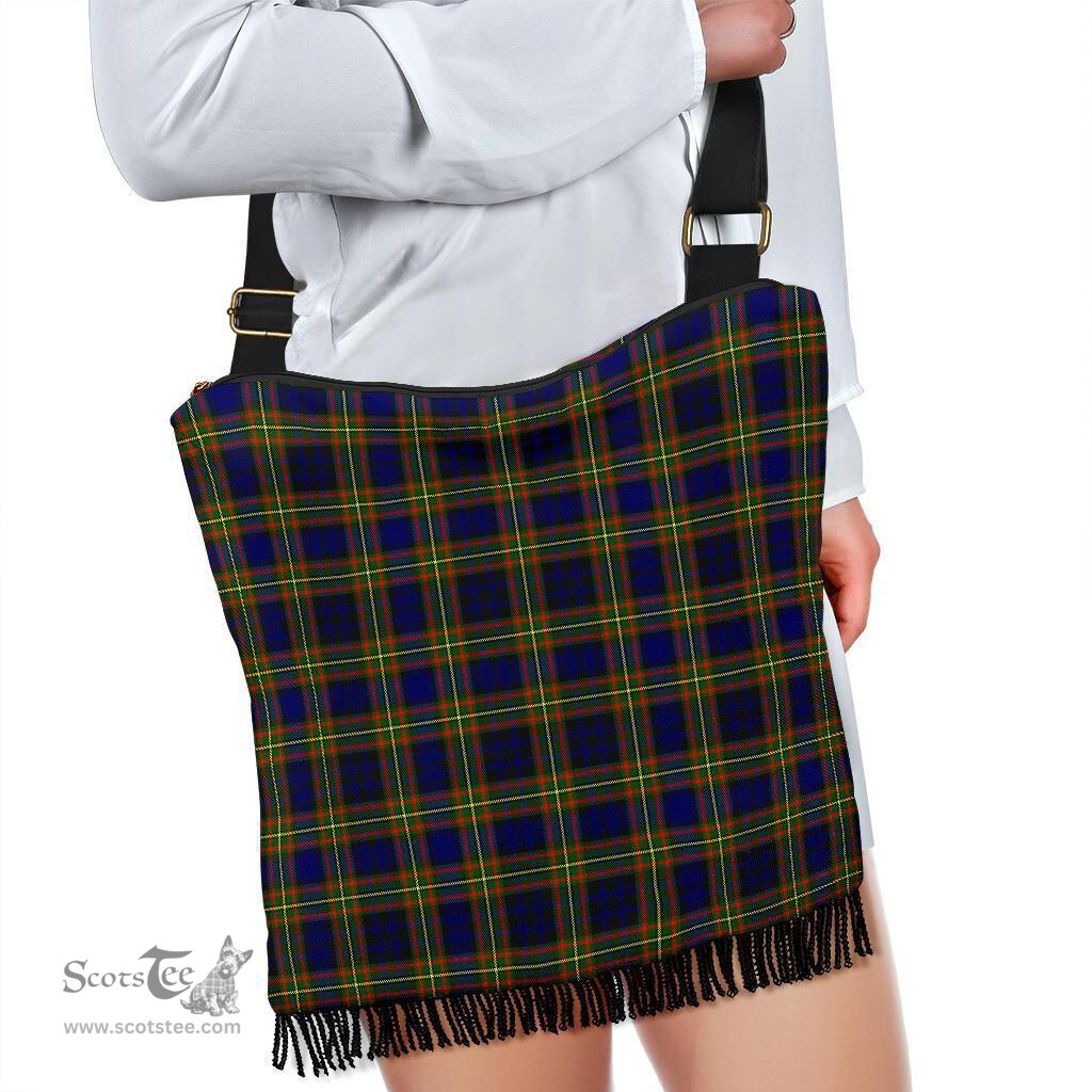 ScotsTee Shop Scottish Clelland Modern Clan Tartan Boho Bag, Tartan Crossbody Handbag