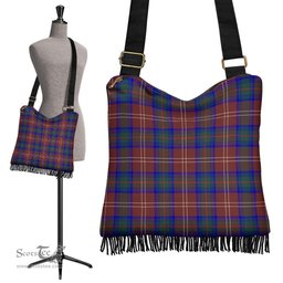 ScotsTee Shop Scottish Chisholm Hunting Modern Clan Tartan Boho Bag, Tartan Crossbody Handbag