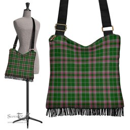 ScotsTee Shop Scottish Gray Hunting Clan Tartan Boho Bag, Tartan Crossbody Handbag
