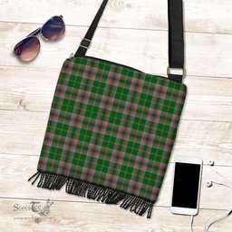 ScotsTee Shop Scottish Gray Hunting Clan Tartan Boho Bag, Tartan Crossbody Handbag
