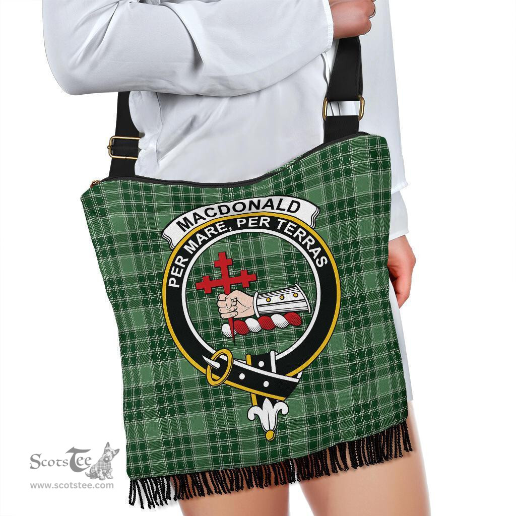 ScotsTee Shop Scottish MacDonald Lord of the Isles Hunting Clan Crest Tartan Boho Bag, Tartan Crossbody Handbag