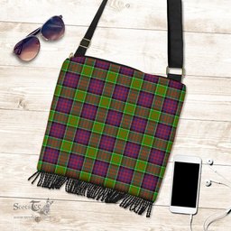 ScotsTee Shop Scottish MacDonald of Clanranald Clan Tartan Boho Bag, Tartan Crossbody Handbag