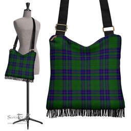 ScotsTee Shop Scottish Lockhart Modern Clan Tartan Boho Bag, Tartan Crossbody Handbag