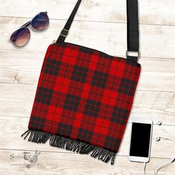 ScotsTee Shop Scottish MacLeod of Raasay Clan Tartan Boho Bag, Tartan Crossbody Handbag