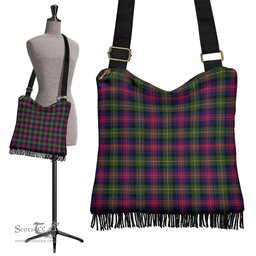 ScotsTee Shop Scottish Logan Modern Clan Tartan Boho Bag, Tartan Crossbody Handbag