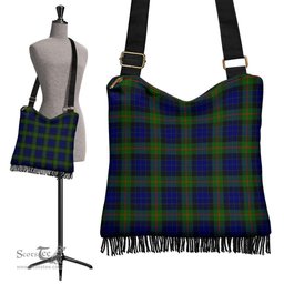 ScotsTee Shop Scottish Gunn Modern Clan Tartan Boho Bag, Tartan Crossbody Handbag