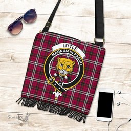 ScotsTee Shop Scottish Little Clan Crest Tartan Boho Bag, Tartan Crossbody Handbag