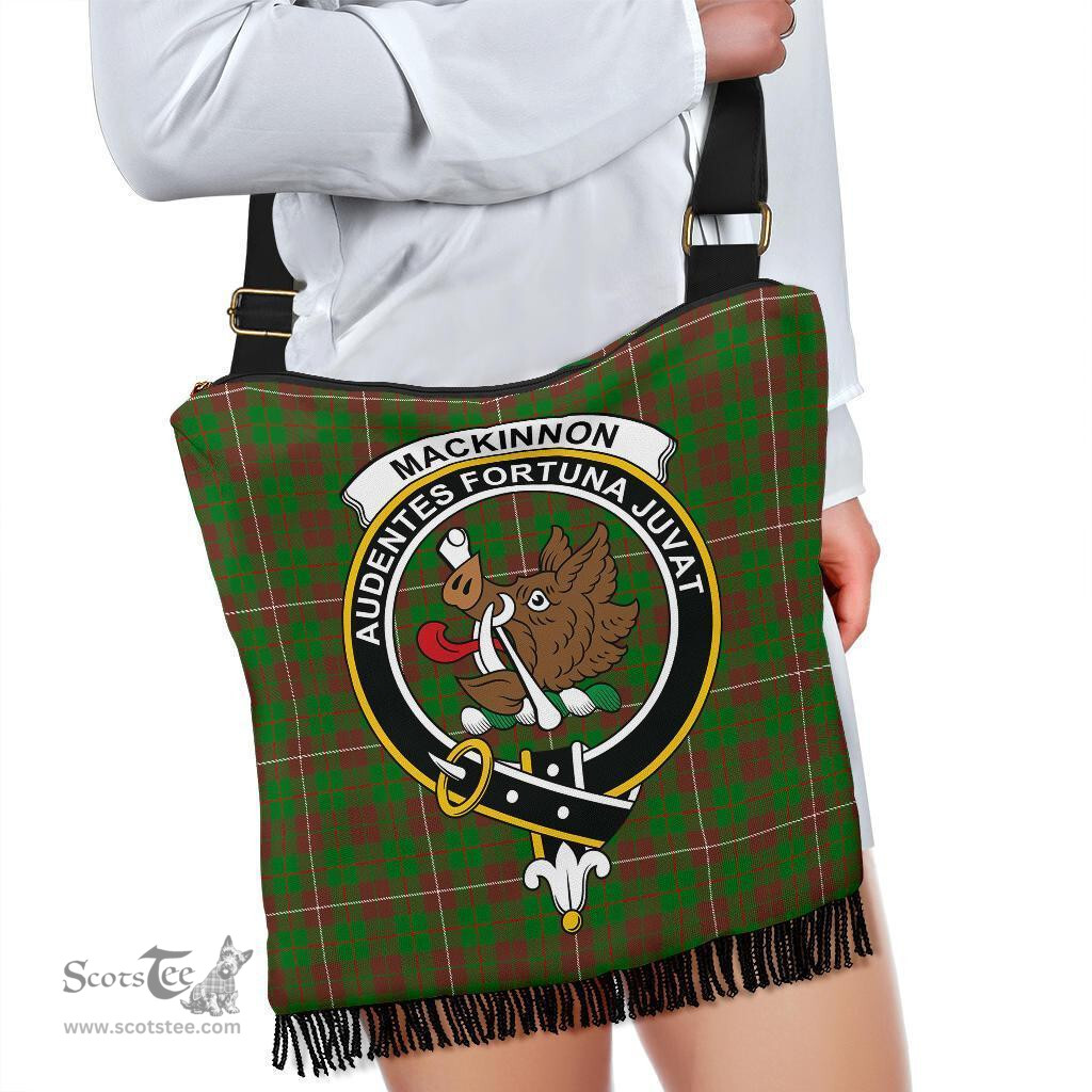 ScotsTee Shop Scottish MacKinnon Hunting Modern Clan Crest Tartan Boho Bag, Tartan Crossbody Handbag