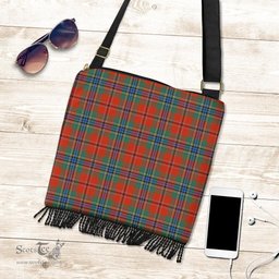ScotsTee Shop Scottish MacLean of Duart Ancient Clan Tartan Boho Bag, Tartan Crossbody Handbag