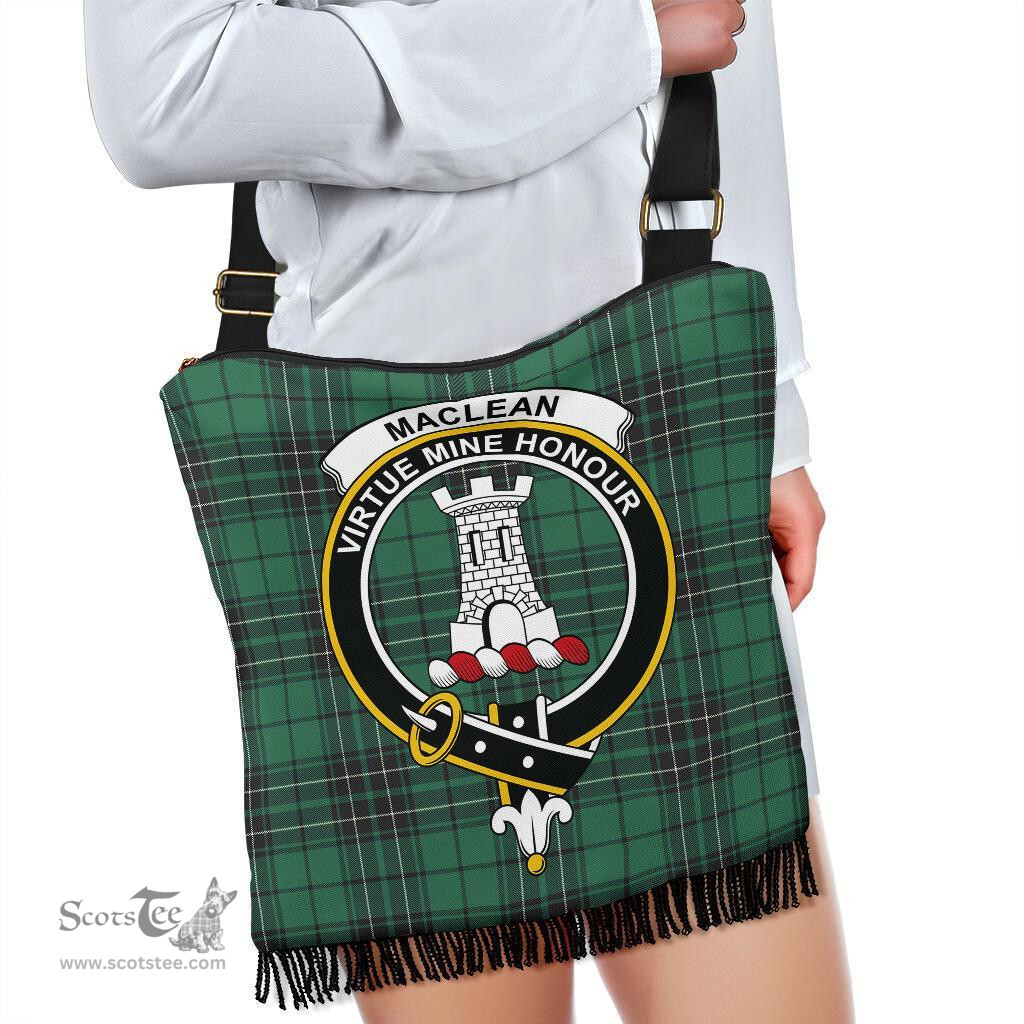 ScotsTee Shop Scottish MacLean Hunting Ancient Clan Crest Tartan Boho Bag, Tartan Crossbody Handbag