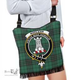 ScotsTee Shop Scottish MacLean Hunting Ancient Clan Crest Tartan Boho Bag, Tartan Crossbody Handbag